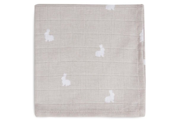 Lot de 2 Serviettes gaze de Coton Dotted&Rabbit - Nougat - Jollein – Image 4