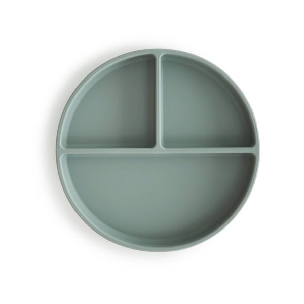 Plat en silicone Mushie - Cambridge blue