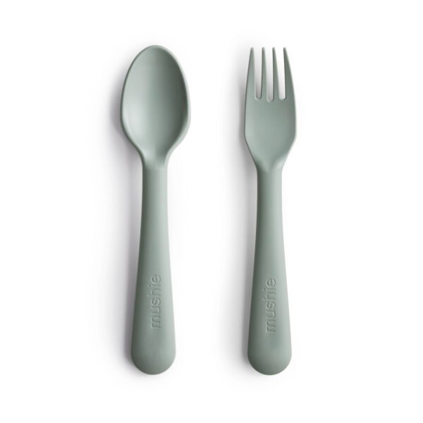 Ensemble fourchette et cuillère Mushie - Sage