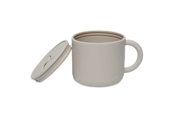 Gobelet à goûter avec couvercle Silicone - Nougat - Jollein