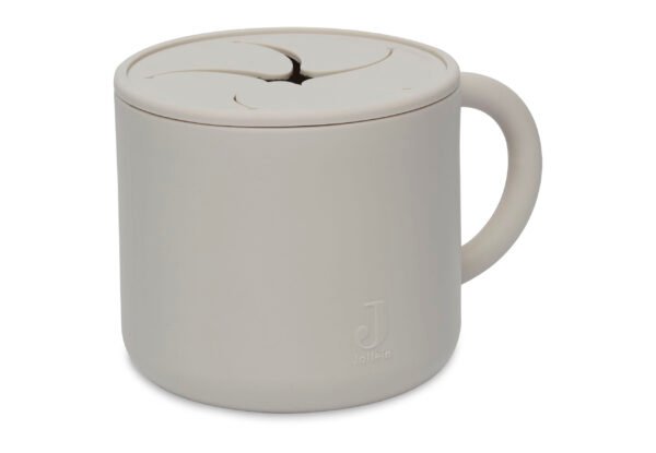 Gobelet à goûter avec couvercle Silicone - Nougat - Jollein – Image 2