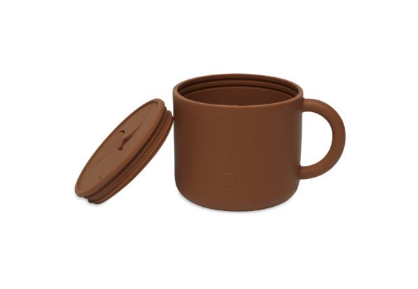 Gobelet à goûter avec couvercle Silicone - Caramel - Jollein